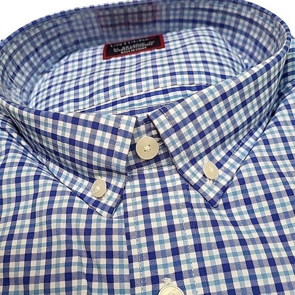 UNTUCKit Performance XXL Sleeve Shirt Button Down Regular MOLETTO Blue Shades - Picture 1 of 6
